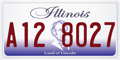IL license plate A128027