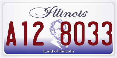 IL license plate A128033