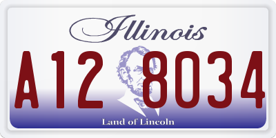 IL license plate A128034