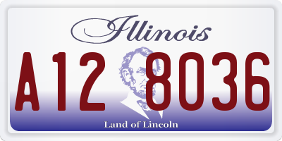 IL license plate A128036