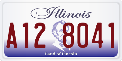 IL license plate A128041