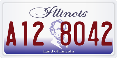 IL license plate A128042