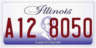 IL license plate A128050