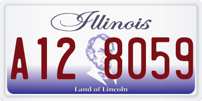 IL license plate A128059