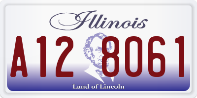 IL license plate A128061