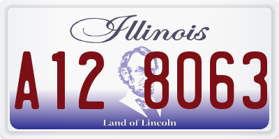 IL license plate A128063