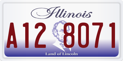 IL license plate A128071