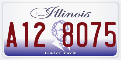 IL license plate A128075
