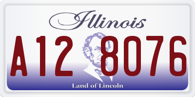 IL license plate A128076