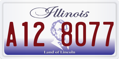 IL license plate A128077