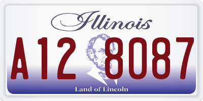 IL license plate A128087