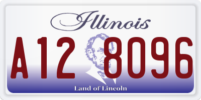 IL license plate A128096