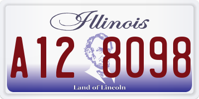 IL license plate A128098