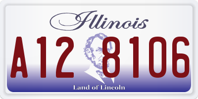 IL license plate A128106