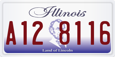 IL license plate A128116
