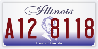 IL license plate A128118