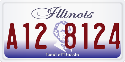 IL license plate A128124