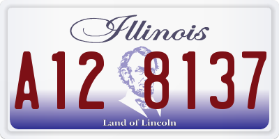 IL license plate A128137