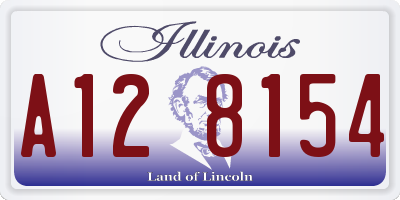 IL license plate A128154