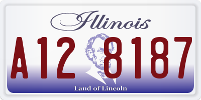 IL license plate A128187