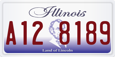 IL license plate A128189