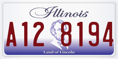 IL license plate A128194