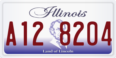 IL license plate A128204