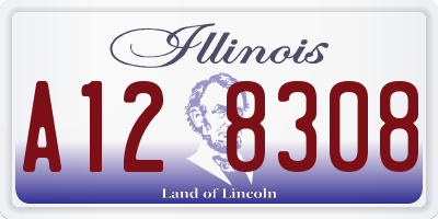 IL license plate A128308
