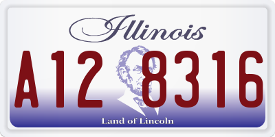 IL license plate A128316
