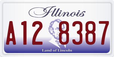 IL license plate A128387