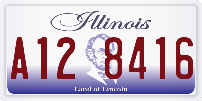 IL license plate A128416