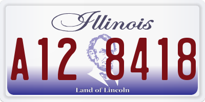 IL license plate A128418