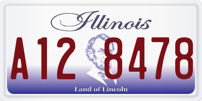 IL license plate A128478