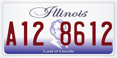 IL license plate A128612