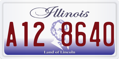 IL license plate A128640