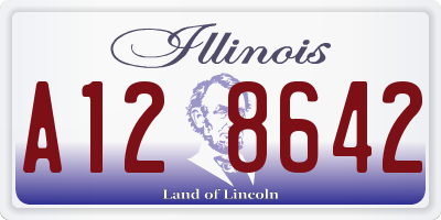 IL license plate A128642
