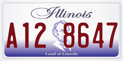 IL license plate A128647
