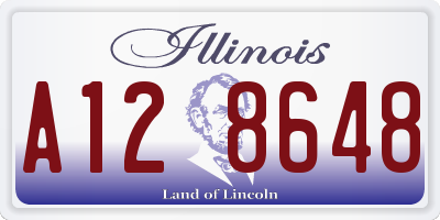 IL license plate A128648