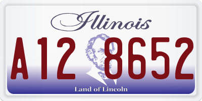 IL license plate A128652