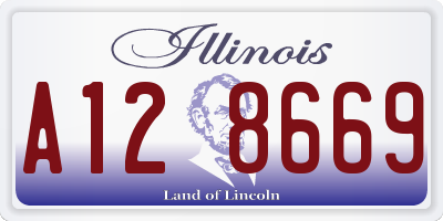 IL license plate A128669