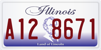 IL license plate A128671