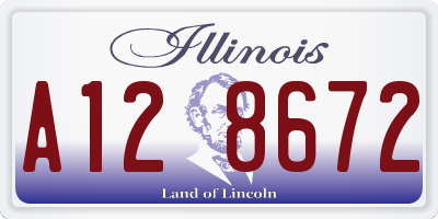 IL license plate A128672