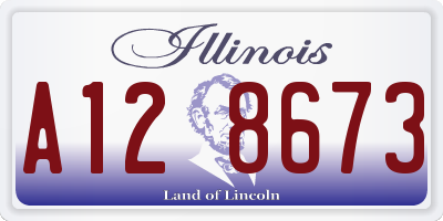 IL license plate A128673