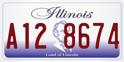 IL license plate A128674