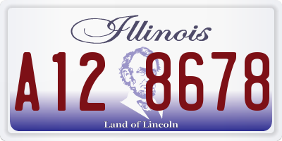 IL license plate A128678