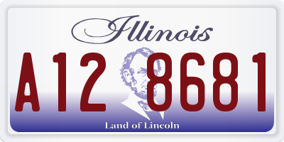 IL license plate A128681