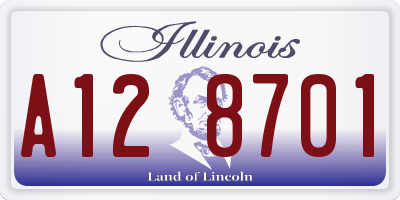 IL license plate A128701