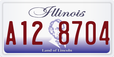 IL license plate A128704