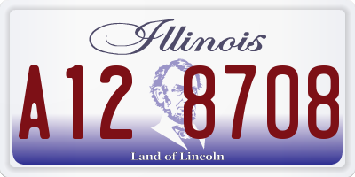 IL license plate A128708