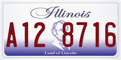 IL license plate A128716